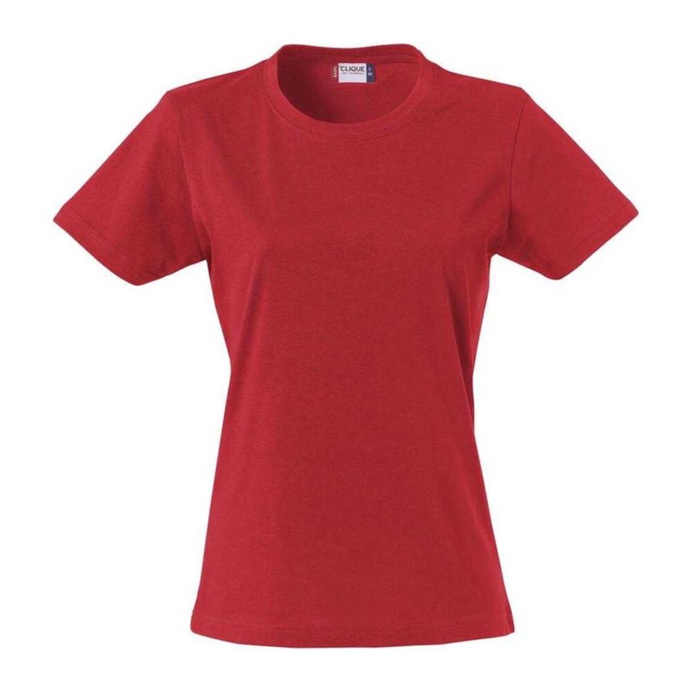 Clique Womens/Ladies Plain T-Shirt / Red